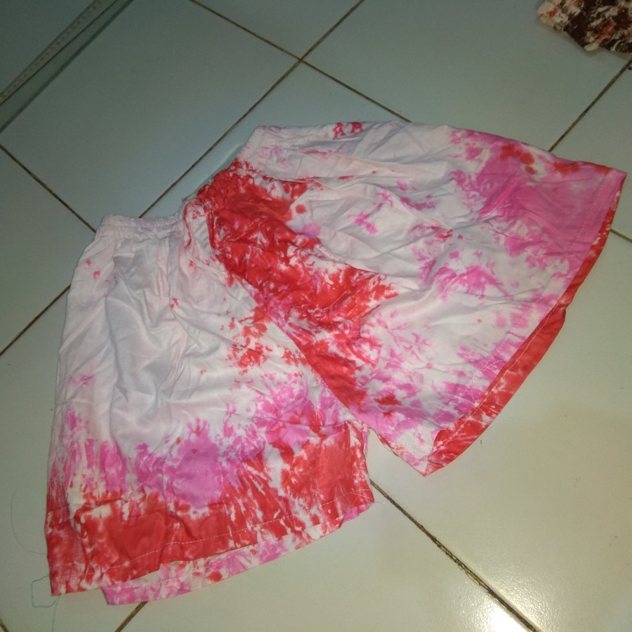 celana tie dye pendek allsize wanita dewasa dye tie pant