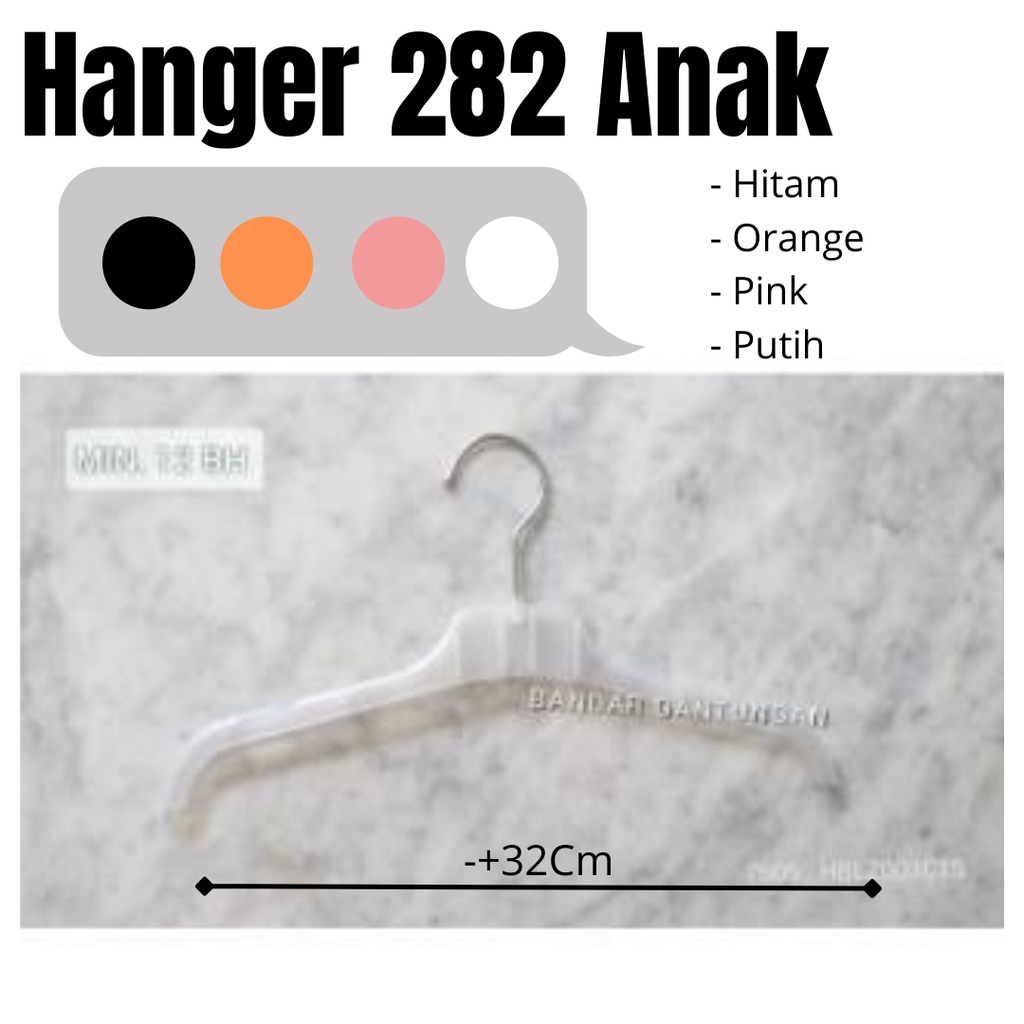 Hanger plastik anak/Hanger baju anak/gantungan baju anak 282/Display Pakaian Anak/Hanger Laundry(BH)