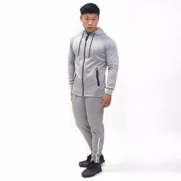 JAKET OLAHRAGA MILLS SONIC HOODIE 8002 SPORT JACKET SONIC HOODIE MILLS GREY