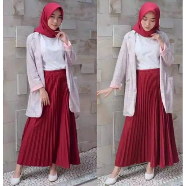 ROK PLISKET JUMBO / ROK PLISKET / PLISKET SKIRT / GIRLS SKIRT / ROK PLISKET PEREMPUAN / BAWAHAN PEREMPUAN / ROK PLISKET WANITA / PLISKET ROK PEREMPUAN / PLISKET ROK / ROK WANITA / ROK-3