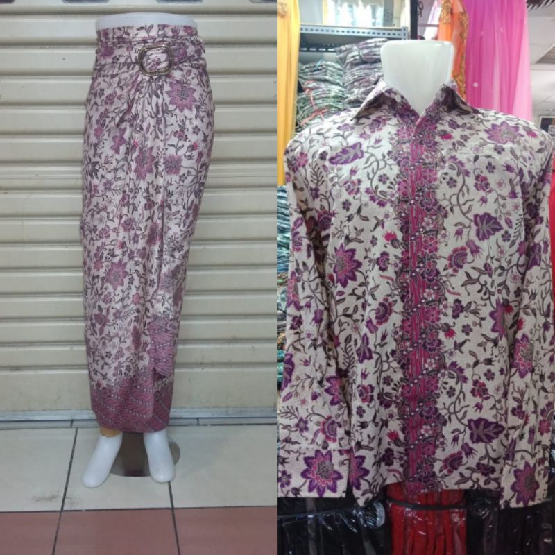 IndahKebaya | 50+ MOTIF /COUPLE ROK LILIT DAN KEMEJA PANJANG / COUPLE BATIK MURAH / ROK KEBAYA JUMBO