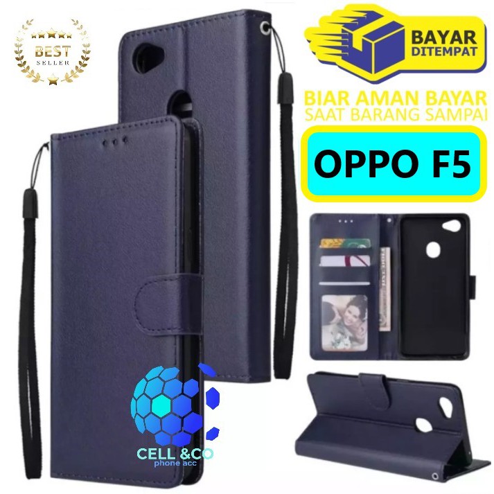 Flip cover OPPO F5 Flip case buka tutup kesing hp casing flip case leather wallet OPPO F5