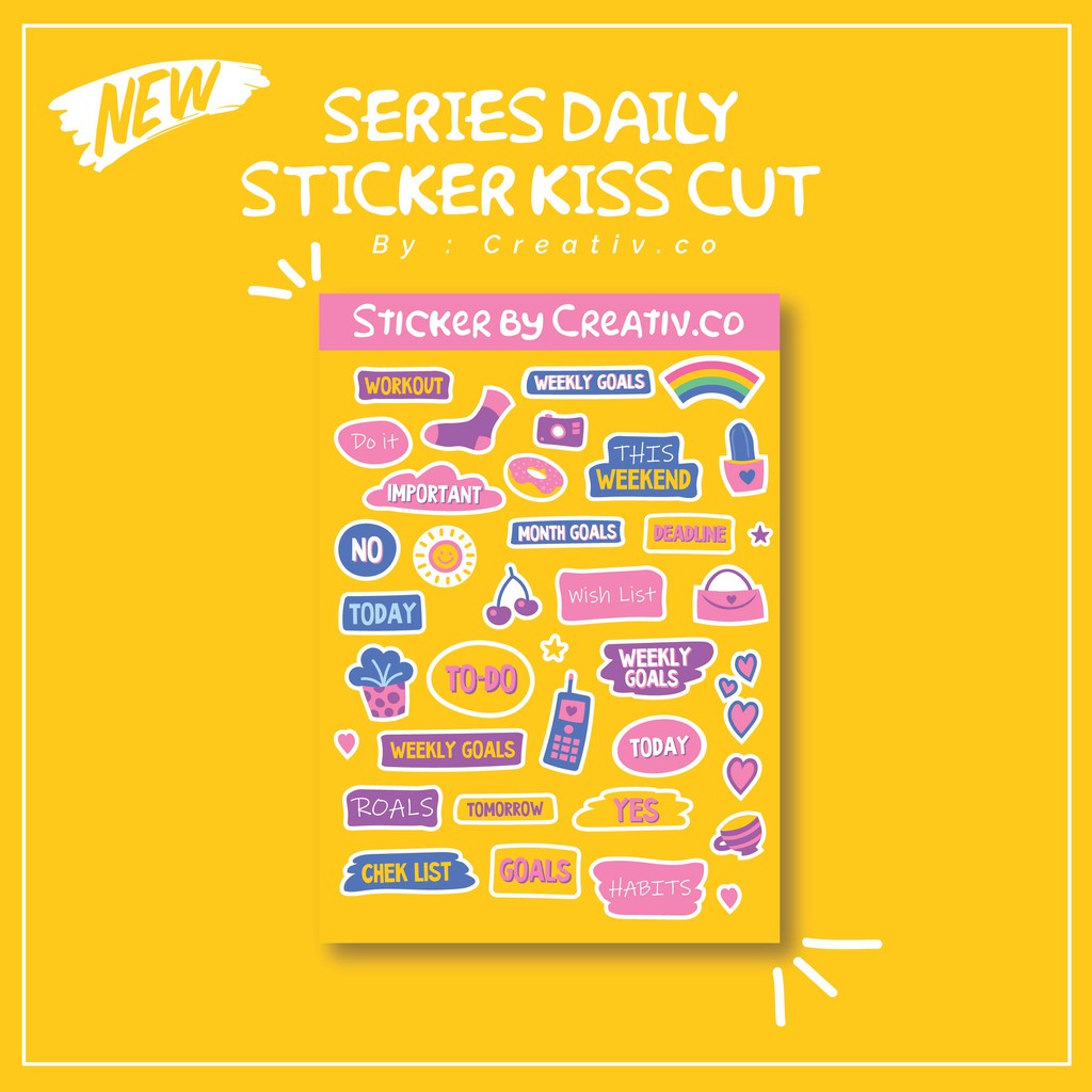 

Sticker Daily Series [STICKER MURAH] [BISA COD] [KISS CUT]