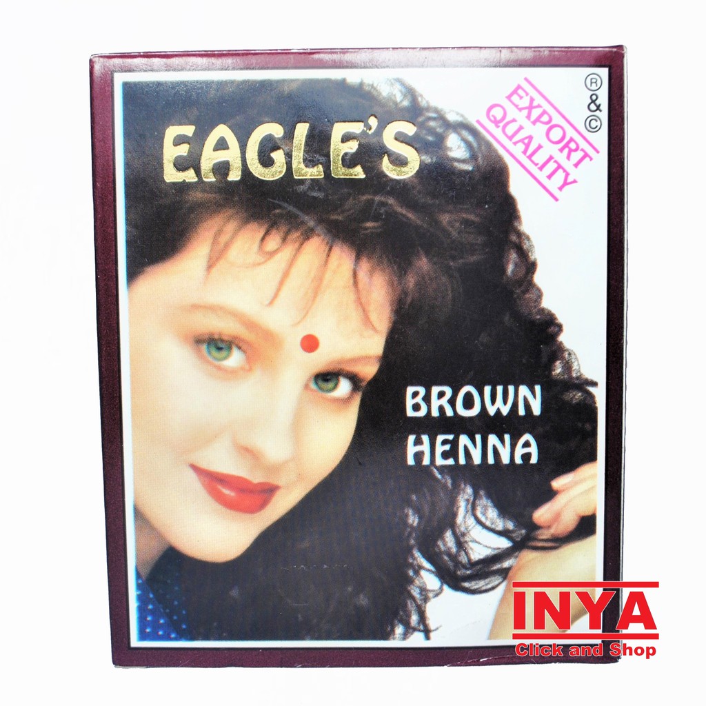 EAGLES BROWN HENNA HAIR DYE 10x6 Bungkus / BOX - Semir Rambut Coklat