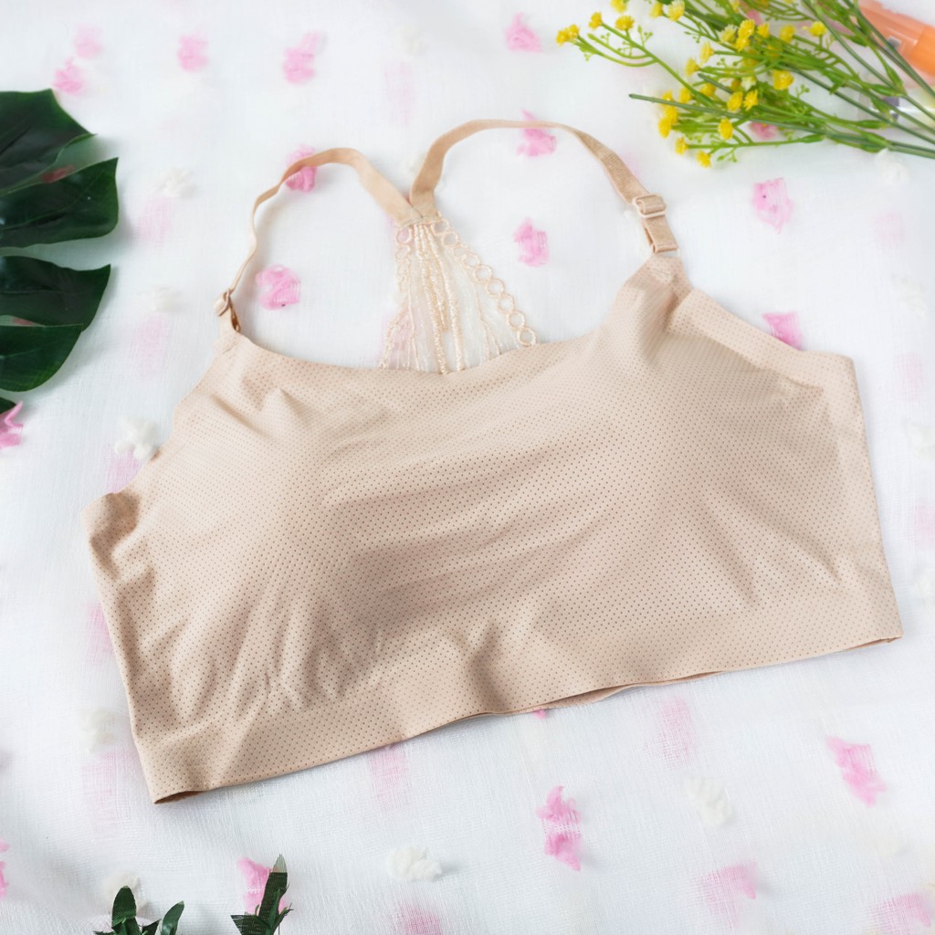 VS - Bra Wanita / BH Tanpa Kawat Bahan Halus Pakaian Dalam Tali Silang Elastis Sexy IMPORT 8648 tm