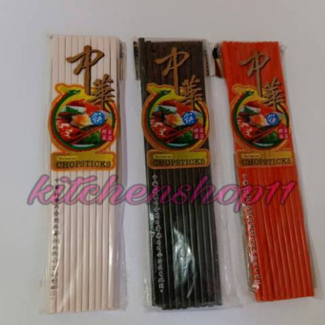 10 pasang Sumpit melamin / chopstick melamin