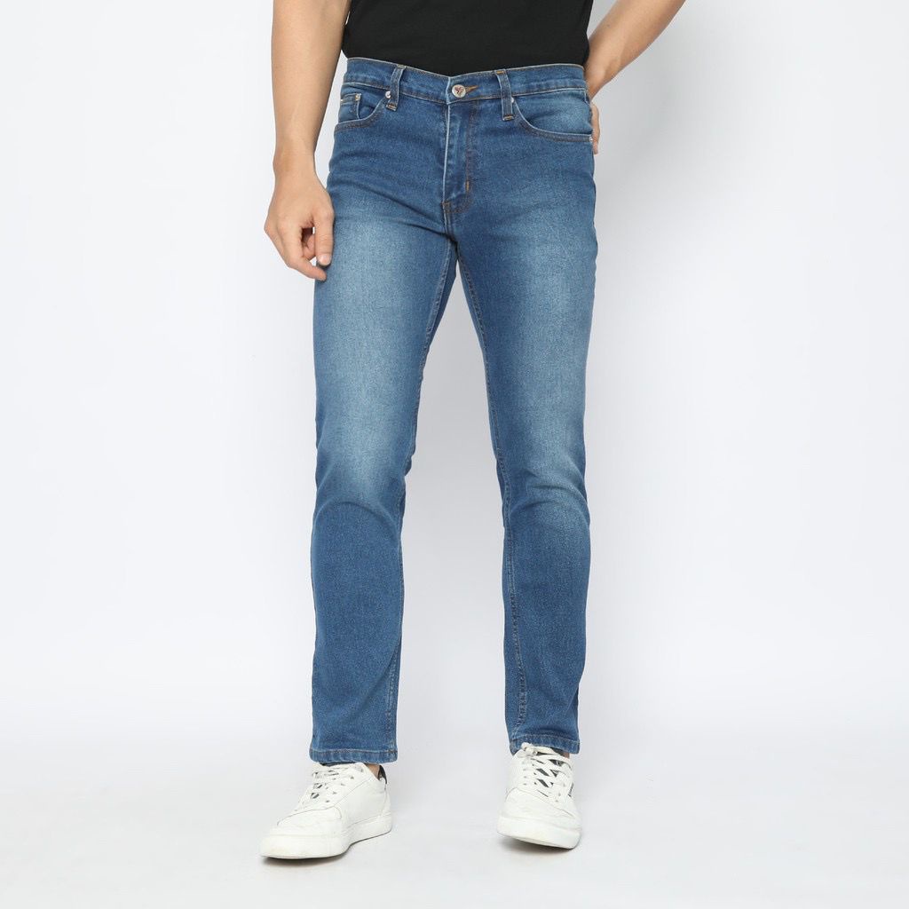 celana jeans panjang skinny semi slimfit cowo/cowok/pria murah dan grosir