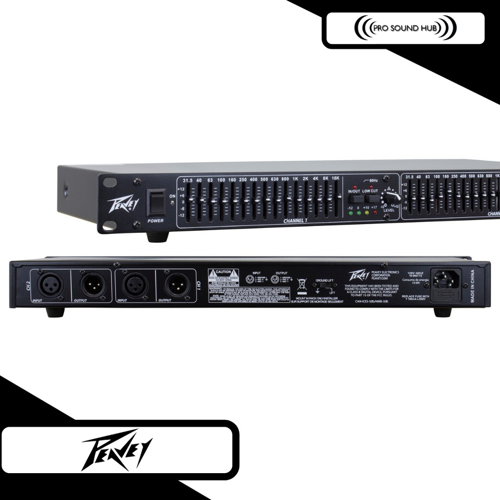Peavey PV 215EQ PV215EQ PV 215 EQ Equalizer Graphic Dual 15 Band