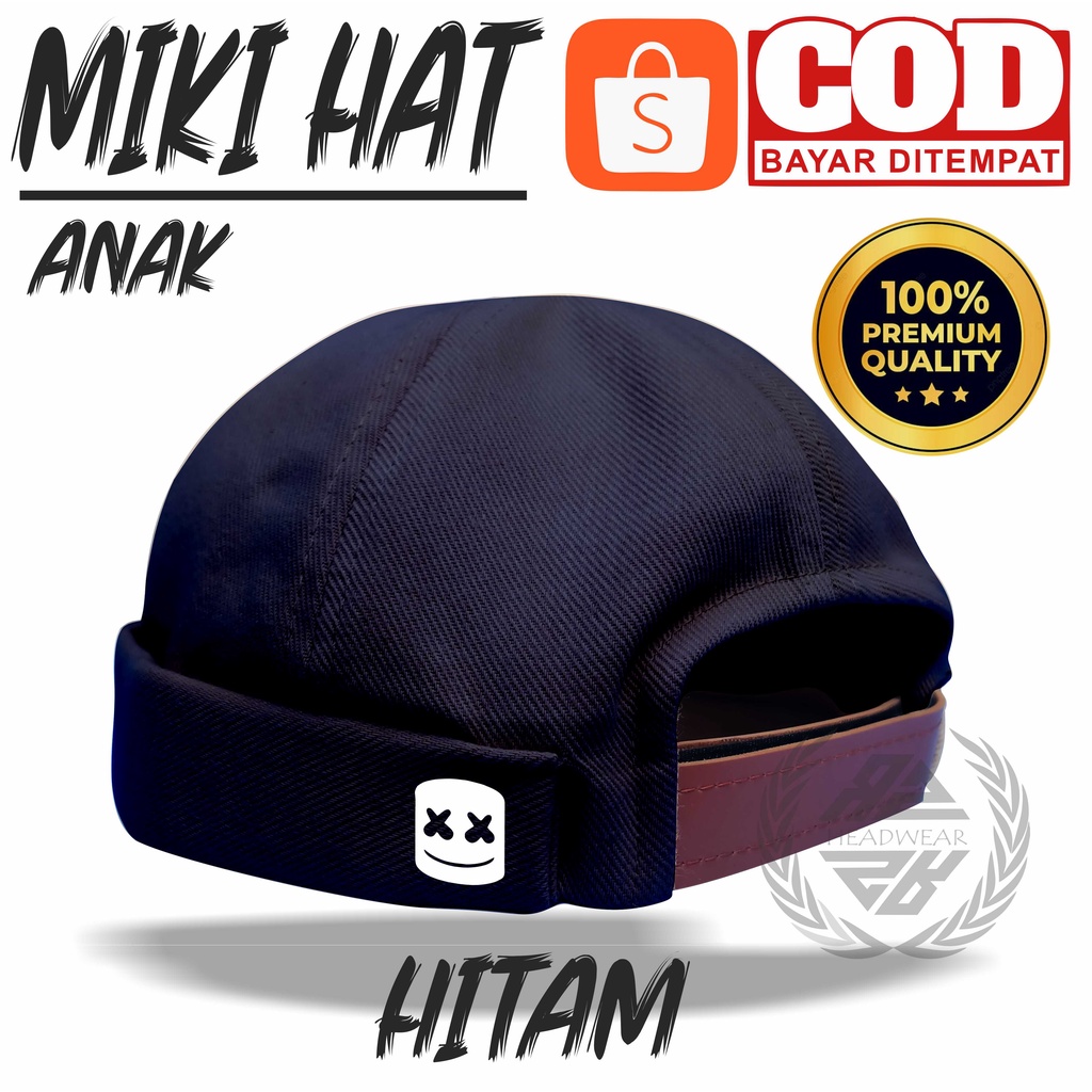 Miki Hat Anak Laki Laki 3 Tahun Keatas Topi Miki Hat Premium Original Logo Marsmelow