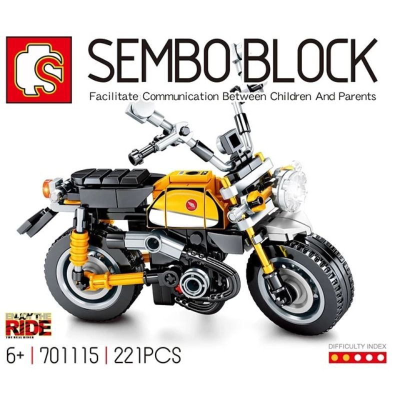 Brick Sembo Block Sepeda Motor Technic Street Racer Ride Motorbike Motorcycle Honda S 701115