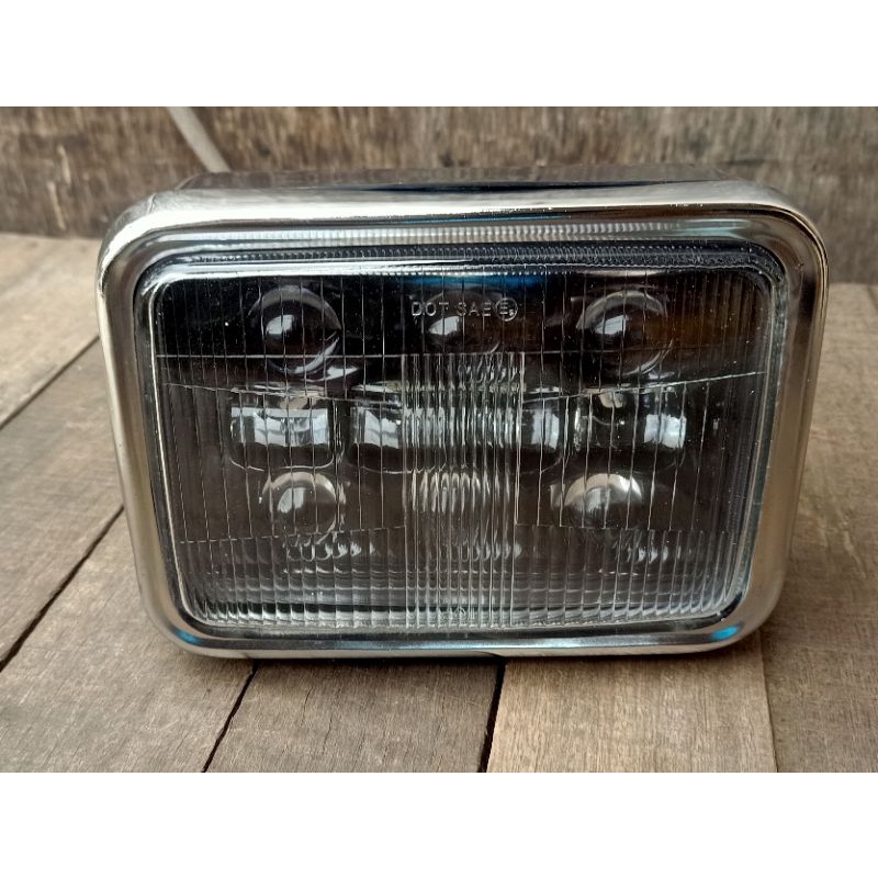 lampu depan yamaha rxking rxk rx 5T5 rxs batok hitam lis krom daymaker 10led nyala putih