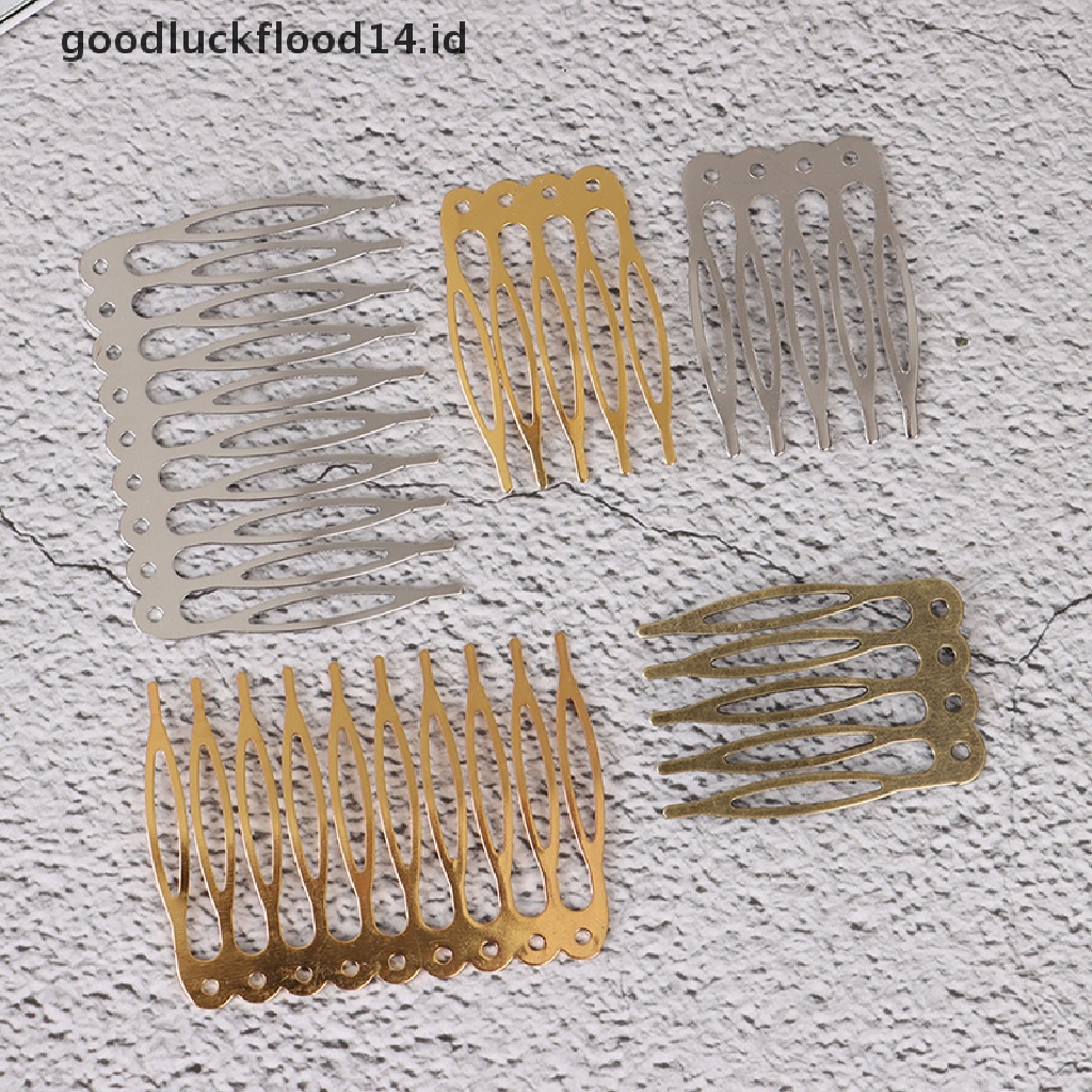 [OOID] 10Pcs 5/10 Teeth Metal Hair Comb Hair Clip Claw Shape Hairpins DIY Hair Supplies ID