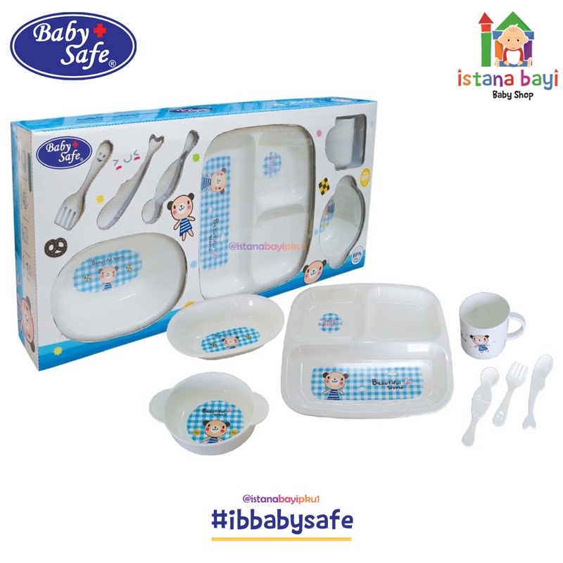 Baby Safe Feeding Set isi 7pcs - Peralatan Makan Mpasi FS601