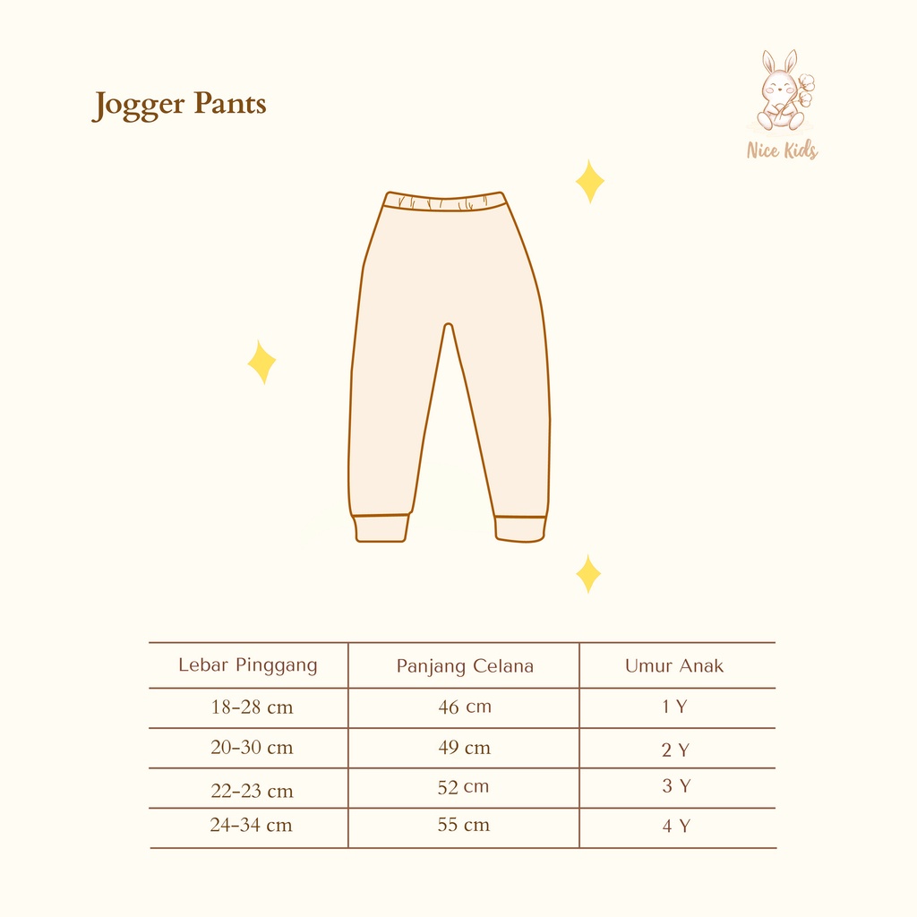Nice Kids - Jogger Pants Unisex (Celana Anak Baby Bayi 1-4 Tahun)