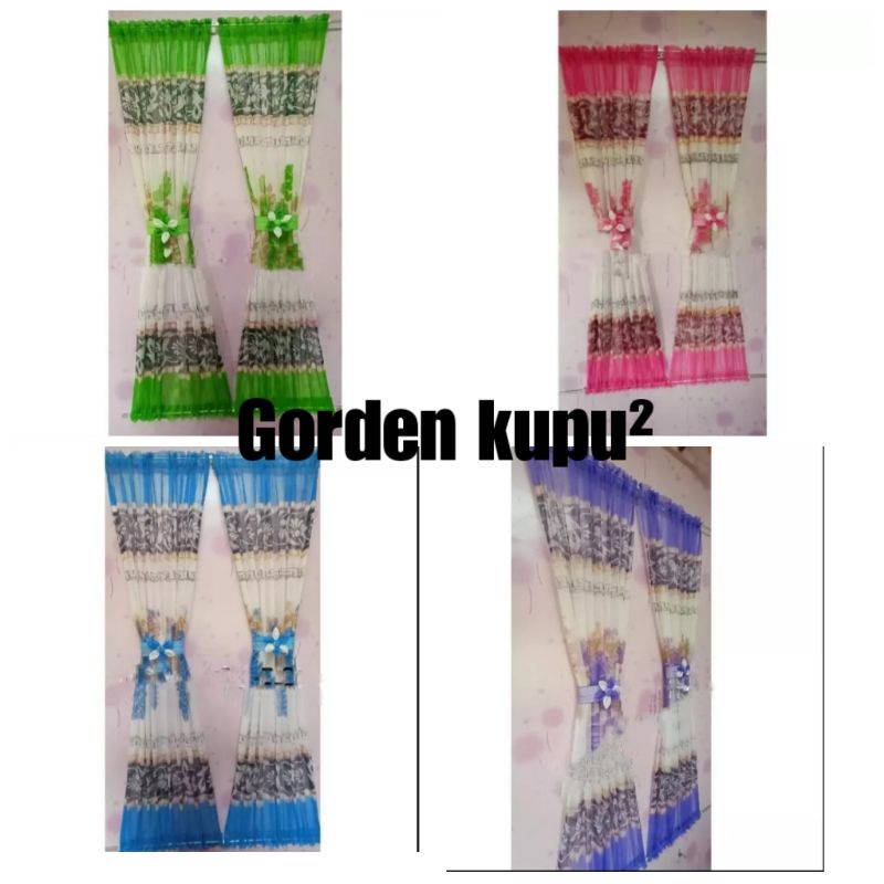 GORDEN SPIRAL PITA IKAT /GORDEN KUPU KUPU TIPIS. / DALAMAN VITRASE GORDEN