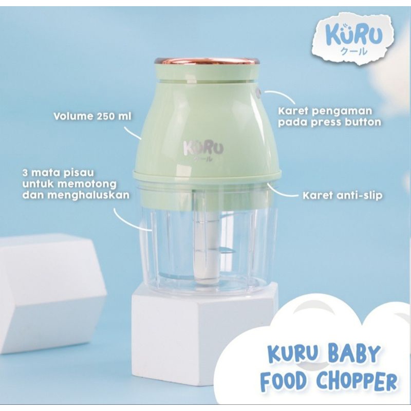 KURU FC2001 Electric Baby Food Chopper / Blender Makanan Bayi MPAsi Elektrik