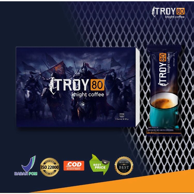 Kopi Troy 80-Herbal Pria Dewasa Stamina Perkasa -Jagoan Ranjang - SACHET - BOX