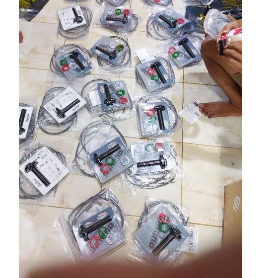 Terbaru.. Gas Spontan paket  + L Gas Cnc + 2 Kabel Gas Serat Sonic Satria fu Vixion Vario Beat Scoop