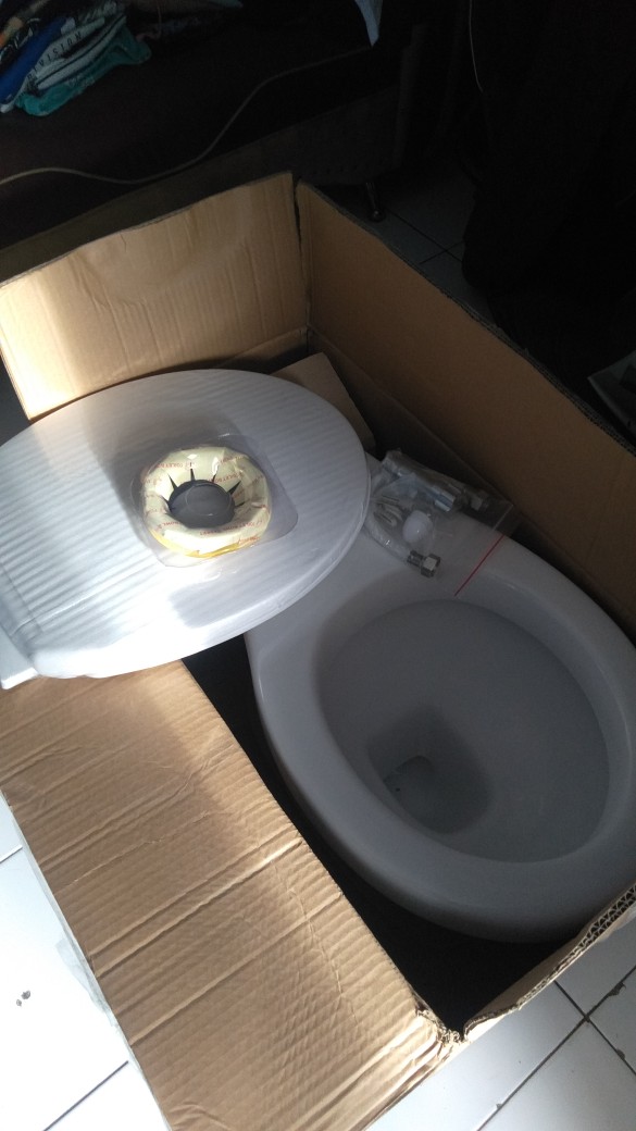 Closet Duduk Import Jarak As 25 Cm Dual Flush