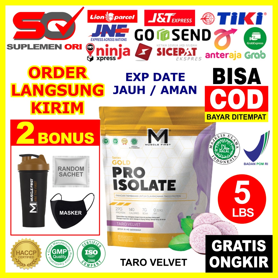 MuscleFirst M1 GOLD PRO ISOLATE 5Lbs 5Lb ASLI ORIGINAL HALAL BPOM Muscle First M1 PRO ISOLATE 5Lb 5L
