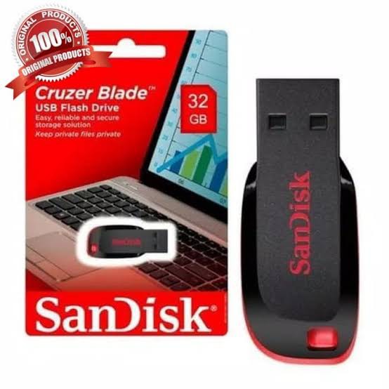 SanDisk Cruzer Blade 32GB USB 2.0 Compact Design USB Flash Drive Flashdisk