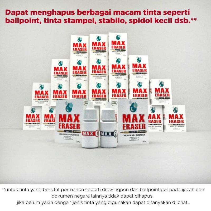 

MAX ERASER penghapus tinta (FREE BUBBLE WRAP & GRATIS ONGKIR)