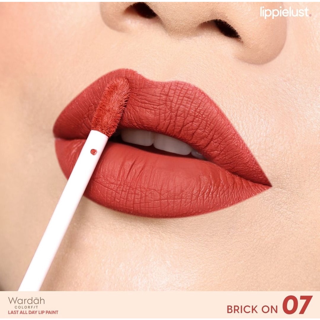 NEW SHADES !!! WARDAH Colorfit Last All Day Lip Paint No. 07 - Brick On 4,5 gr