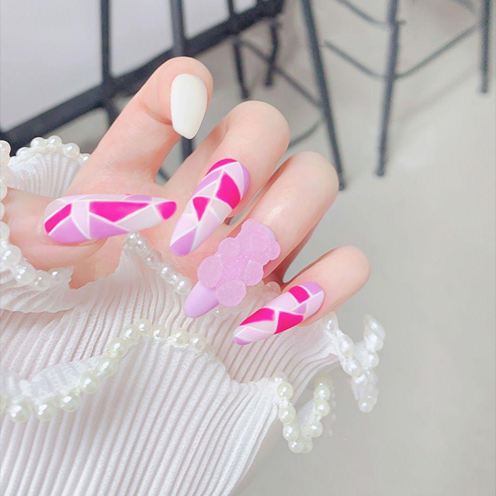 AUGUSTINA Agustin 3D Dekorasi Nail Art Warna Permen Super Manis Cinta Beruang DIY Hiasan Nail Art