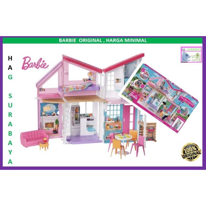 Jual Rumah Barbie Malibu House 2 Story / Lantai 6 Rooms Theatre ...