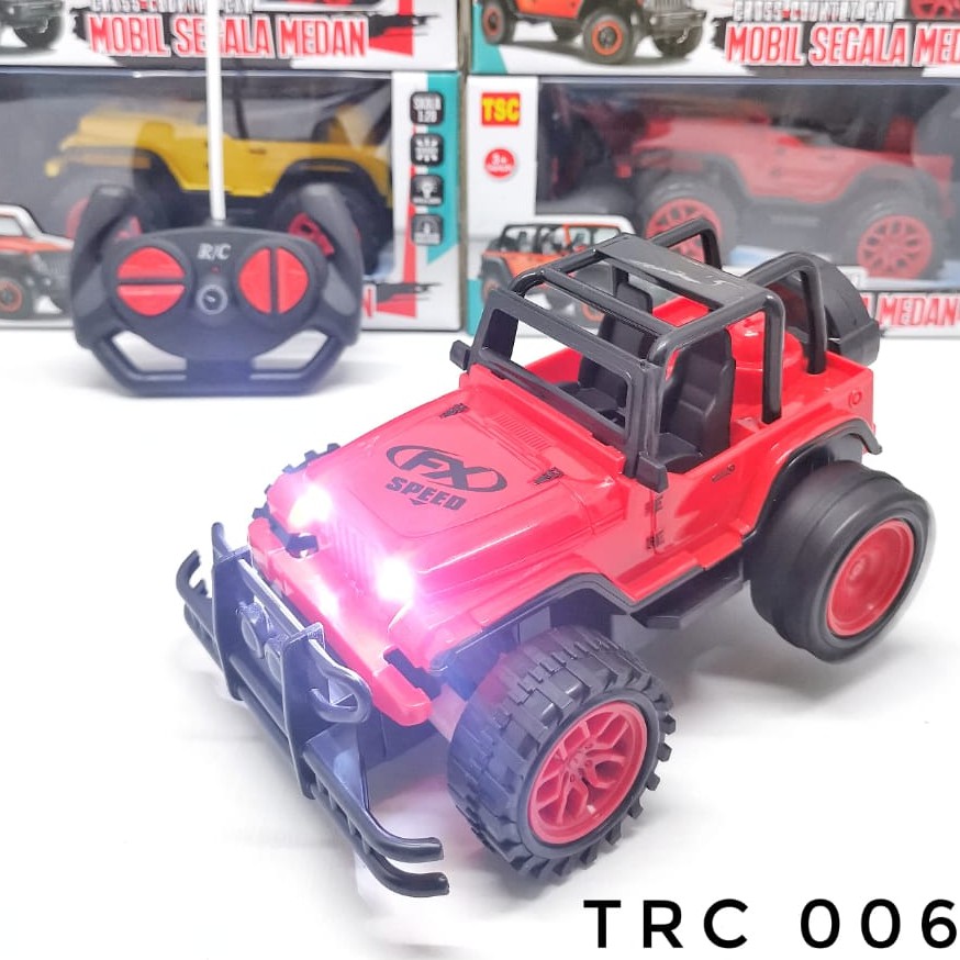 Mobil Remote Control Mobil Remot OFF ROAD JEEP Lampu LED Mainan RC Remot Control 1:20