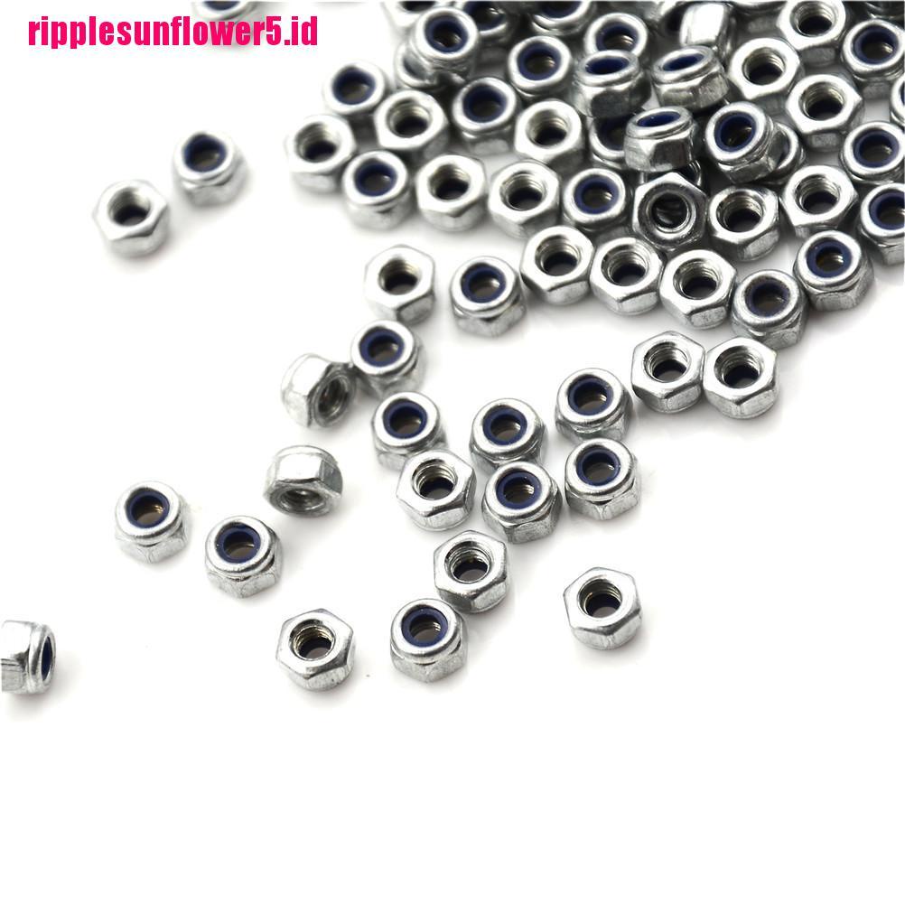 100 Pcs Baut Hex M3X0.5Mm Bahan Nylon Stainless Steel