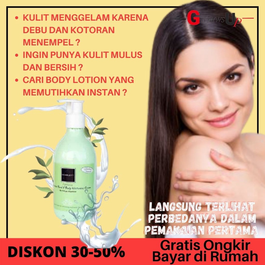 SCARLETT BODY LOTION FANTASIA 300ML - LOTION BODY WHITENING PEMUTIH BADAN PERMANEN
