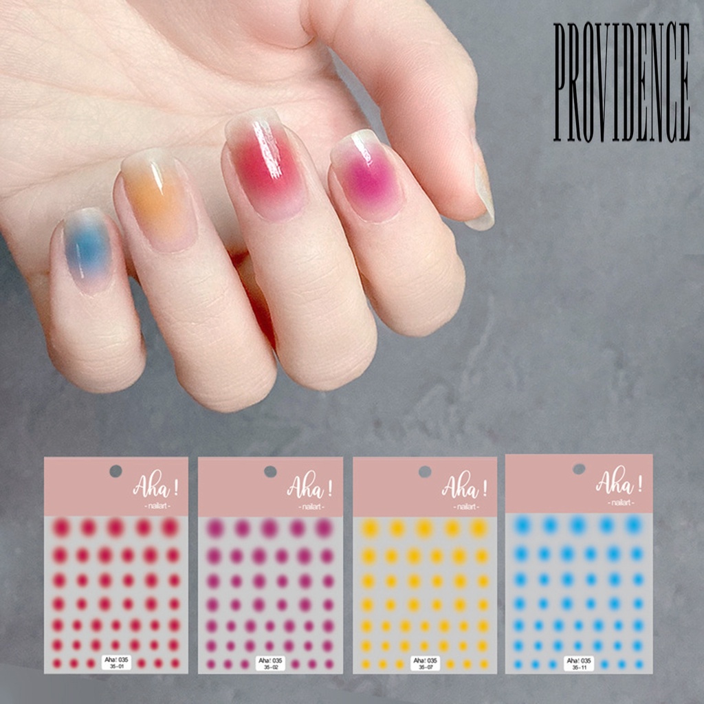 Stiker Perekat Kuku Warna Cerah Tidak Pudar Untuk Dekorasi Nail Art