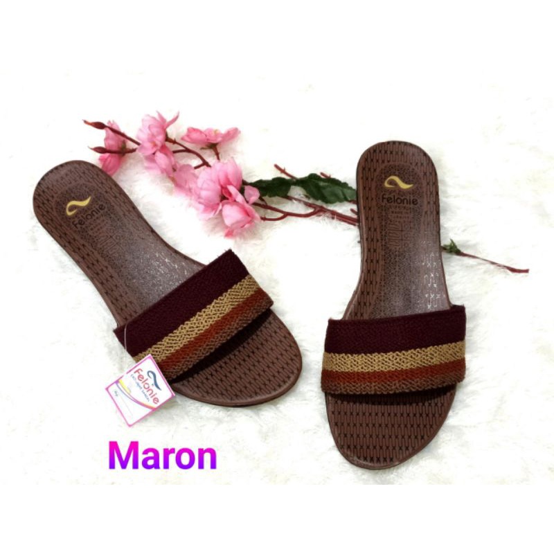 sandal wanita murah selop ( Felonie MRA 01 4 warna + DH 02 ) turki rajut terbaru