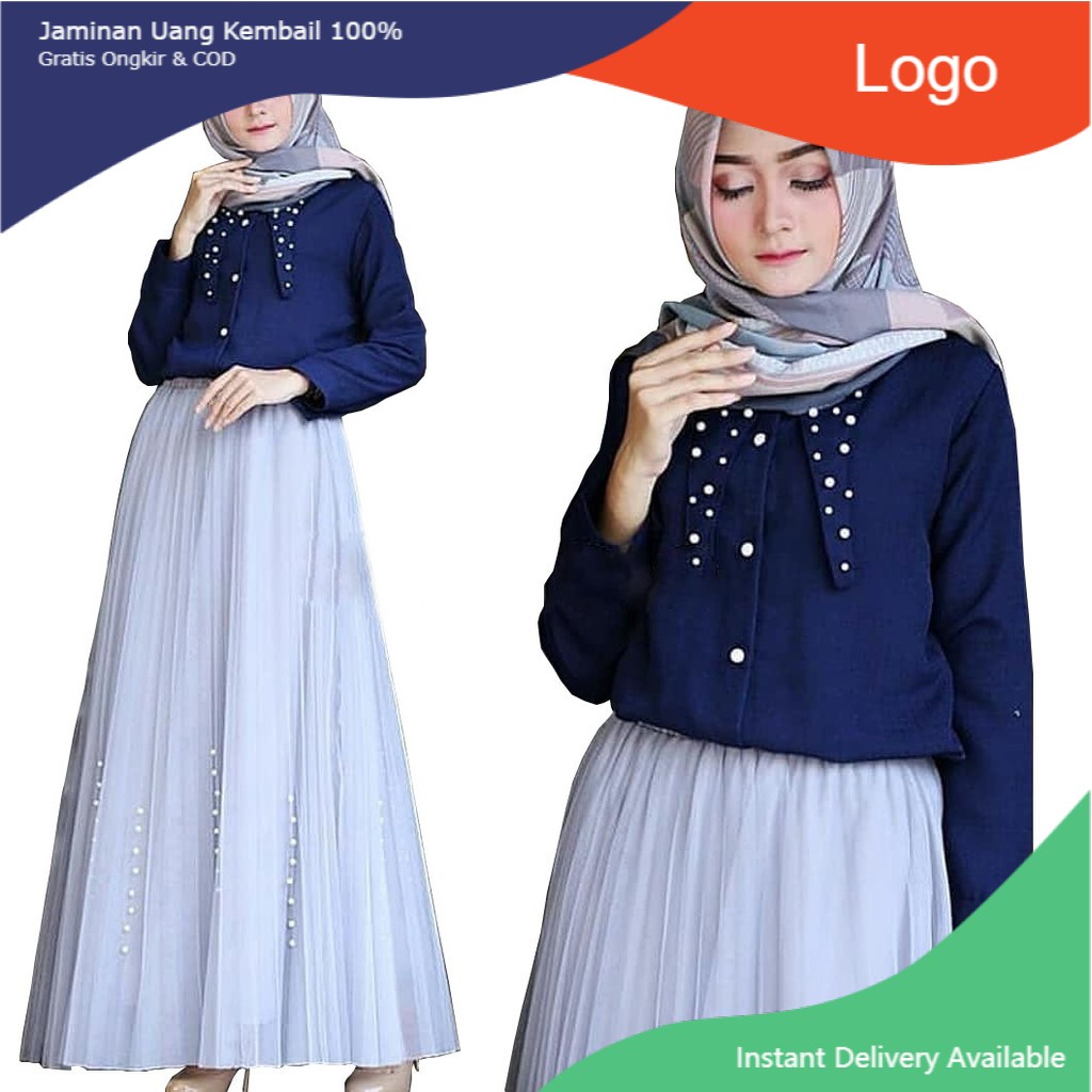 [ COD ] Viana Set | Setelan Rok Tutu | Stelan Baju Muslim Terlaris
