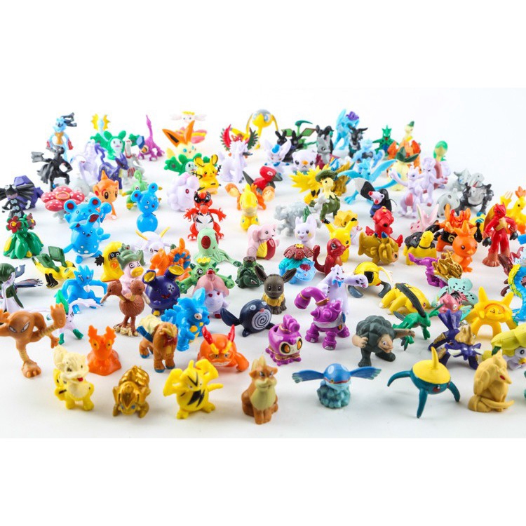 144pcs / 72pcs / 24pcs Action Figure Pokemon Mini Bahan Vinyl Ukuran 3cm Untuk Dekorasi