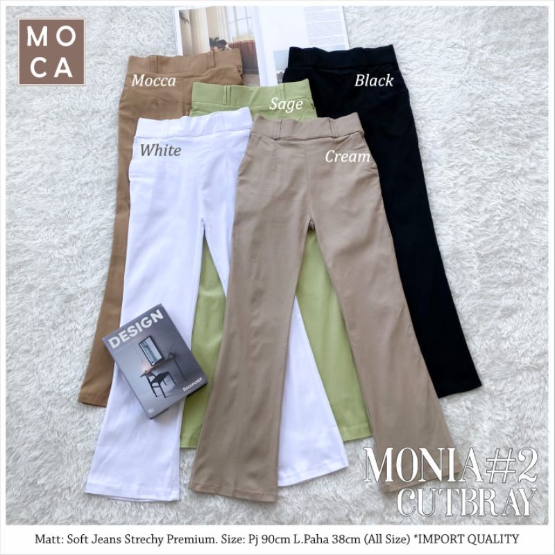CELANA MONIA CUTBRAY#2 SOFT JEANS STRECHY PREMIUM IMPORT QUALITY BY MOCA