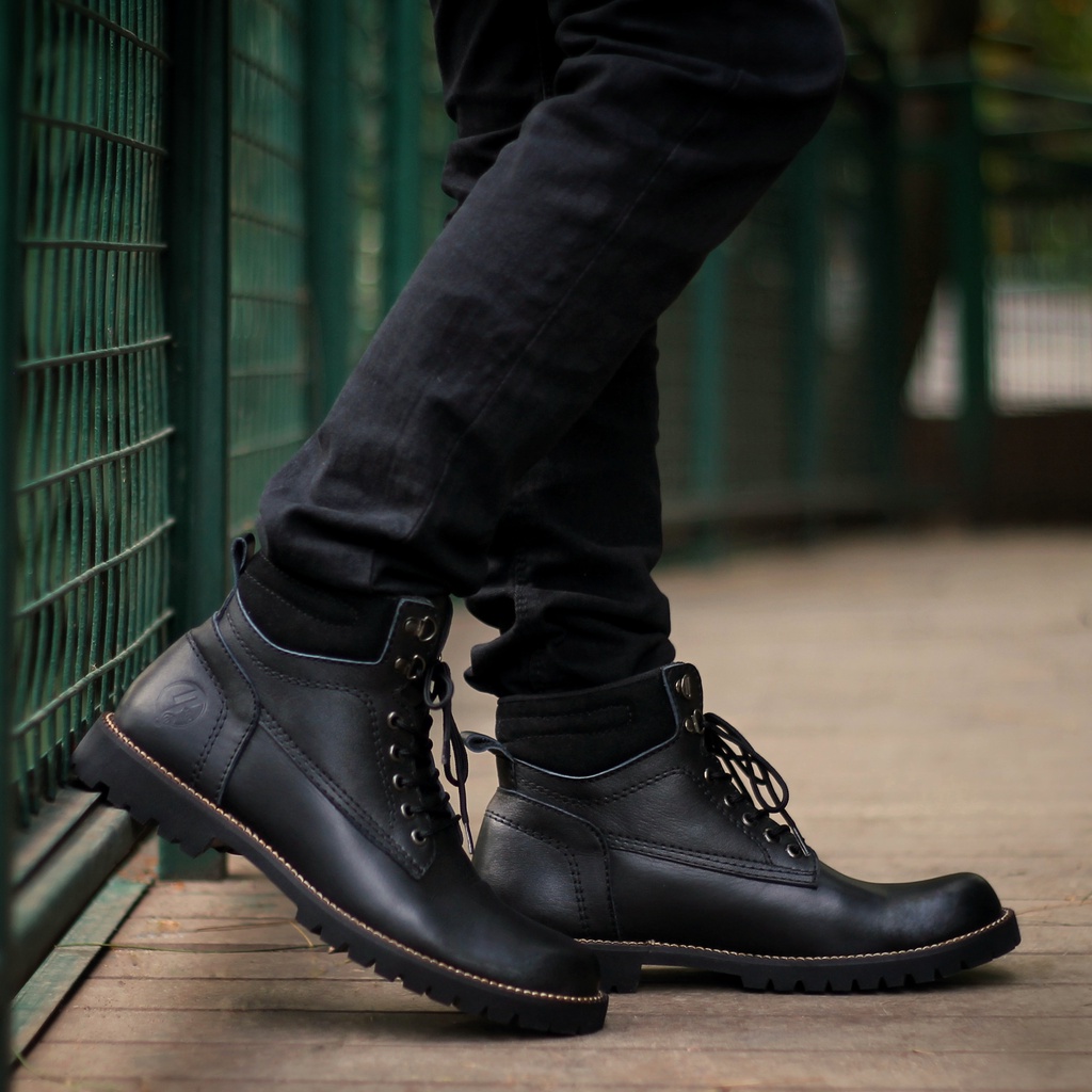 PENTATONIC BLACK (KULIT ASLI) |ManNeedMe x Reyl| Sepatu Safety Boots Pria ORIGINAL