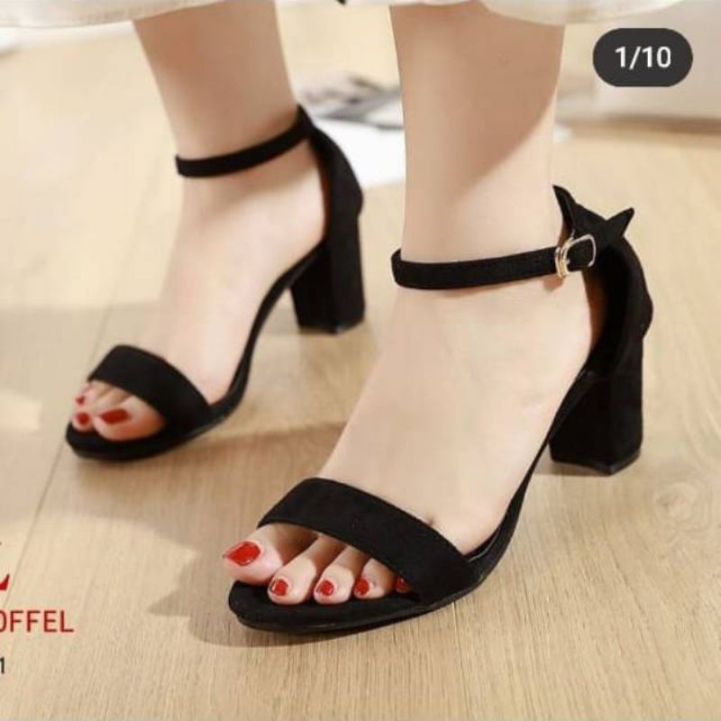 (suede thkp) Heels chunky daffa