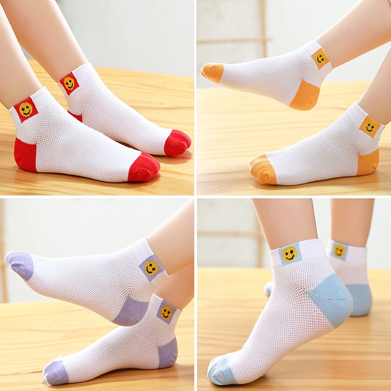 Kaos Kaki Original Kaus Kaki Pendek Semata Kaki Sock Anti Bakteri Anak Size Kecil Smiley Smile Socks