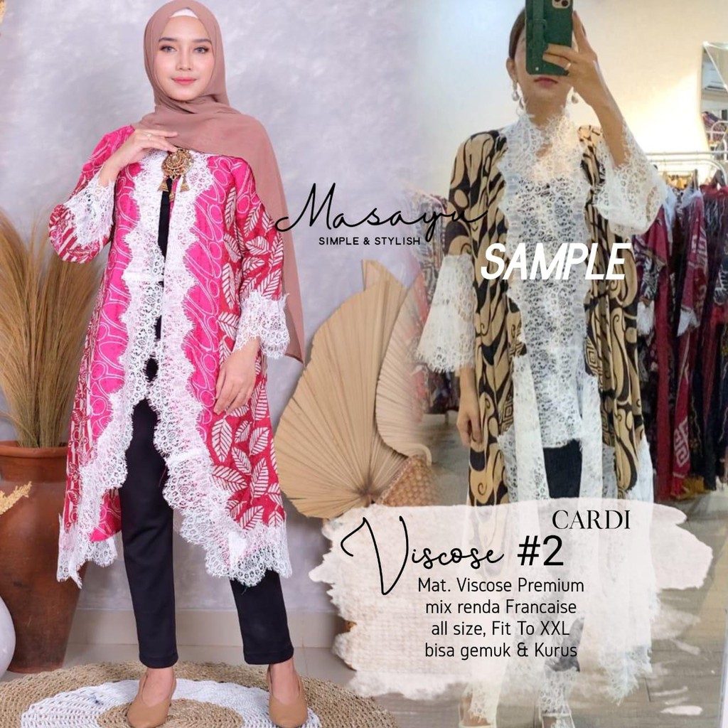 [PREMIUM] Cardi Viscose #2 Batik Asimetris Premium Midi Kombi Handmade Modern Kerja Pesta Muslim