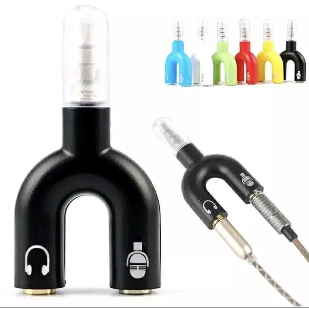 Splitter Audio U Audio Splitter Pemisah Mic