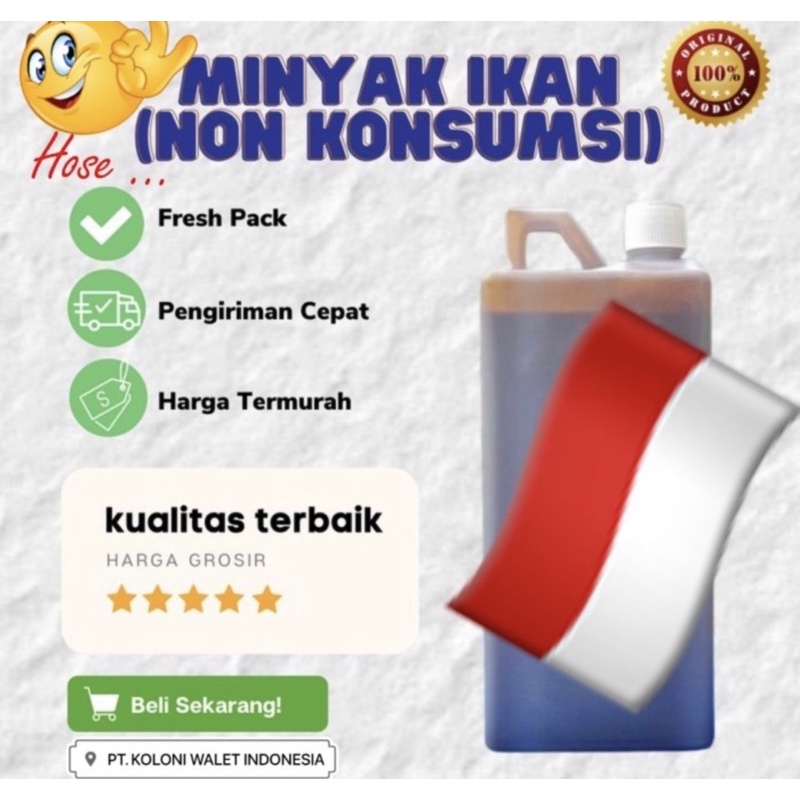Minyak Ikan Murni Pakan Ternak Bukan Konsumsi / Minyak Ikan Asli / Minyak Ikan Murni / Tepung Ikan M