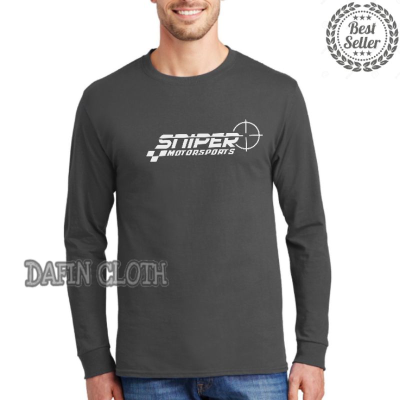 Tshirt Baju Kaos Pria Lengan Panjang Sniper Motorsports