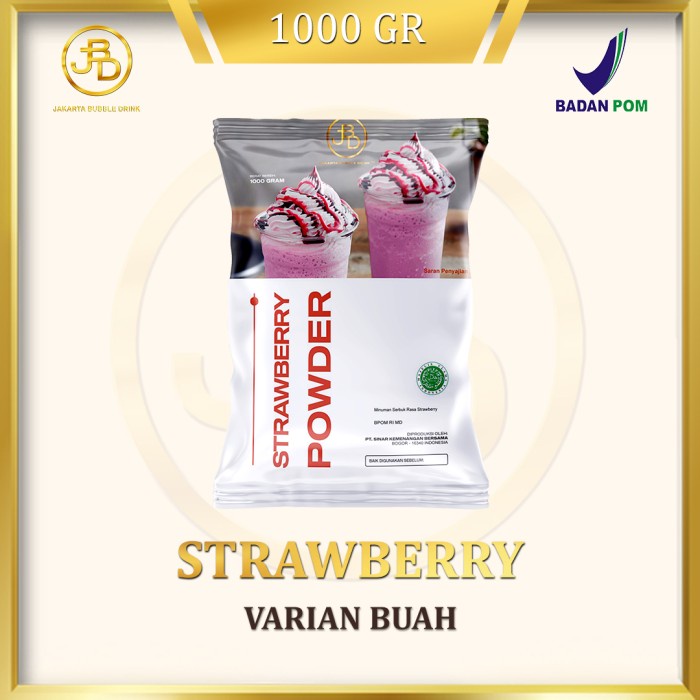 

DISKON - (BISA COD) Bubuk Minuman Premium Strawberry 1Kg || Jakarta Bubble Drink