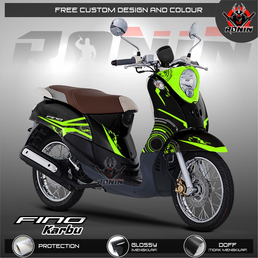 Sticker Decal Full Body Fino Karbu Fino Lama Motif Techno Pupus