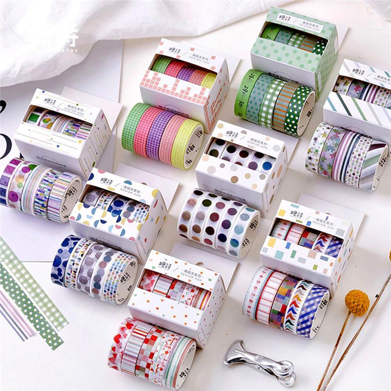 

INDORETAIL | 5 Gulungan Dekoratif Sederhana Kertas Washi Tape Self Adhesive Tape Sekolah Alat Tulis