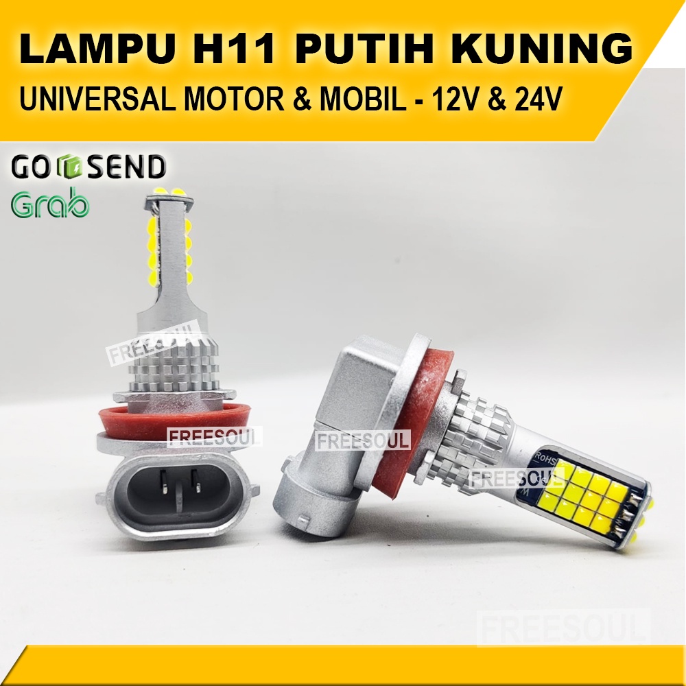 Lampu Foglamp Mobil - LED H11 30 Titik Putih Kuning - Lampu LED Mobil