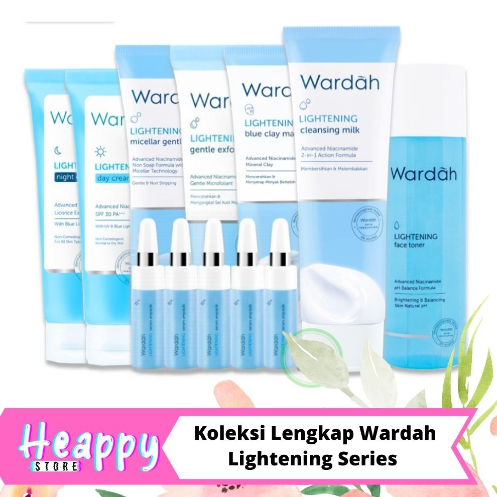 Koleksi Lengkap Wardah Lightening Series Skin Care  Day Night Cream Toner Serum Face Wash Mask