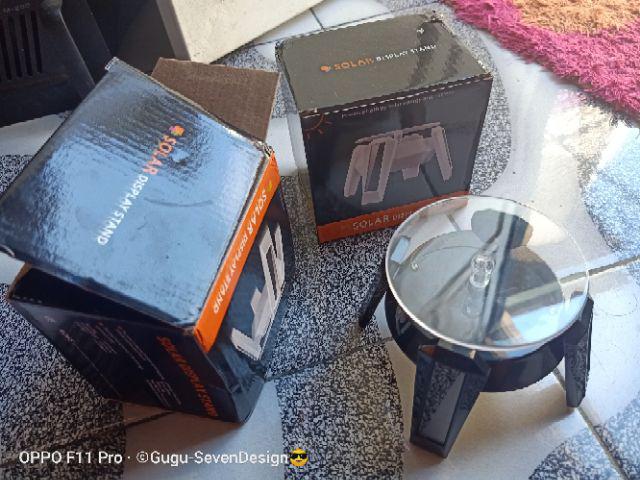 Rotating Solar Display Stand-display Cincin-perhiasan-mainan